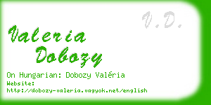 valeria dobozy business card